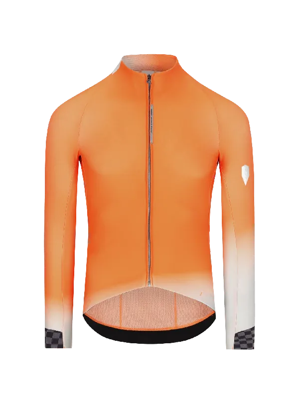 Akční Nabídka Q36.5 Gregarius Hybrid Collar Fade long sleeve jersey (Oranžová) - Cyklistický dres Endorphin Republic