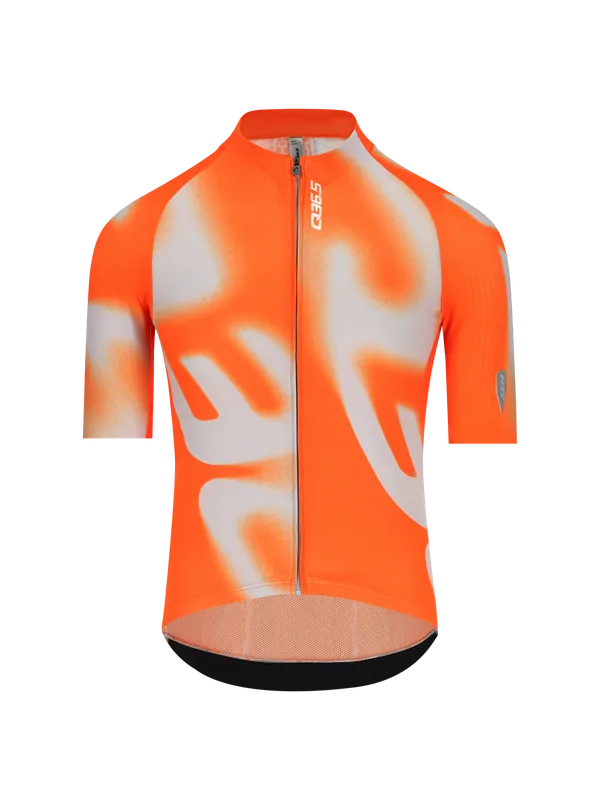 Q36.5 Gregarius Pro Big Logo Jersey (Oranžová) - Pánský cyklistický dres Endorphin Republic Hit Sezóny