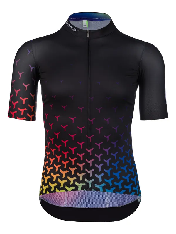Q36.5 Jersey Short Sleeve (Černá) - Pánský cyklistický dres Endorphin Republic Vysoce Kvalitní