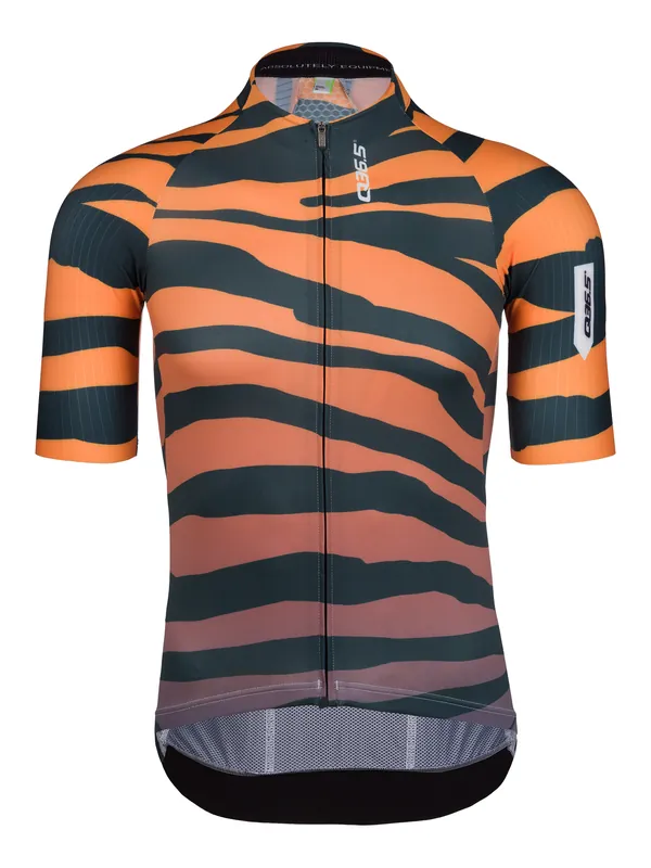 Akční Cena Q36.5 Jersey Short Sleeve (Oranžová) - Pánský cyklistický dres Endorphin Republic
