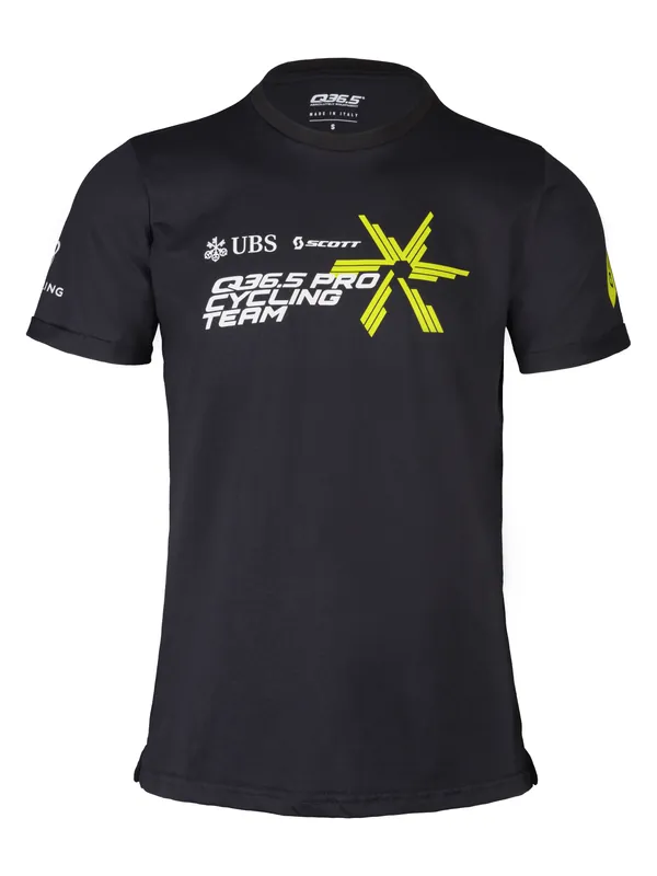 Rychlé Dodání Q36.5 Pro Cycling Team T-shirt (Černá) - Pánské cyklistické triko Endorphin Republic