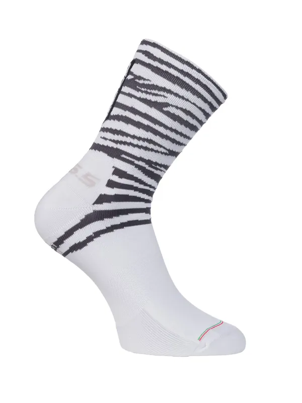 Q.36.5 Ultra Tiger socks (Bílá) - Cyklistické ponožky Endorphin Republic Přímo Od Výrobce