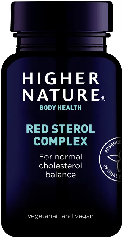 Dokud Zásoby Vydrží HIGHER NATURE Red Sterol Complex - Kapsle pro udržování zdravé hladiny cholesterolu Endorphin Republic