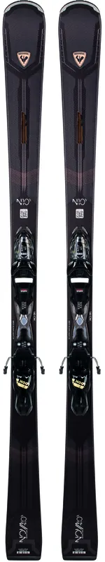 Rossignol NOVA 10 TI XPRESS + XPRESS W 11 GW B83 BLACK + GOLD / RAKLM02 + FCJD022 (Černá) - Dámské sjezdové lyže s vázáním Endorphin Republic Expresní Doručení