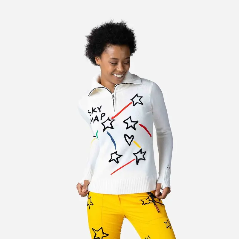 Kup Teď Rossignol W CONSTELLATION 1/2 ZIP (Bílá) - Dámská mikina Endorphin Republic