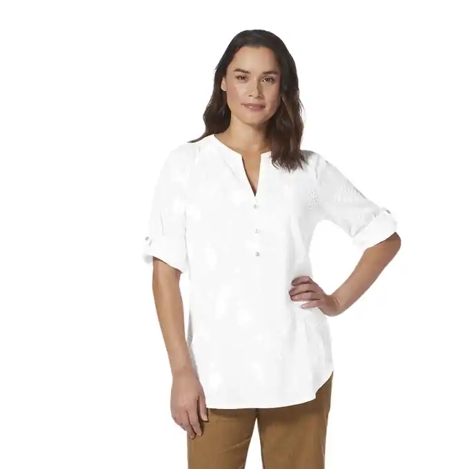 Pouze Dnes Royal Robbins Oasis Tunic II 3/4 Sleeve (Bílá) - Dámská halenka Endorphin Republic