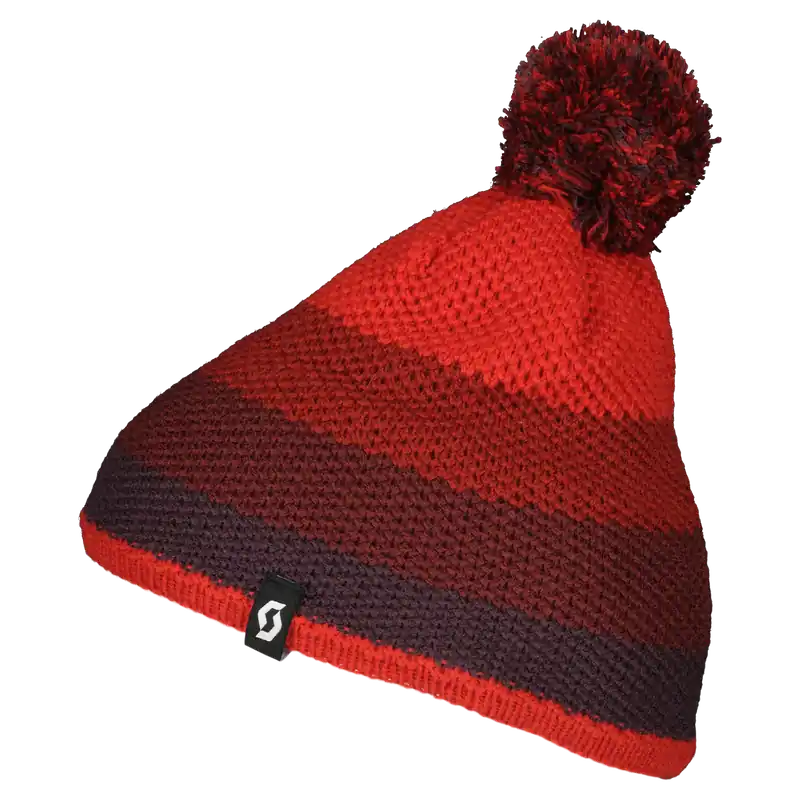 SCOTT Beanie JR Pom (Červená) - Dětská zimní čepice Endorphin Republic Must-Have