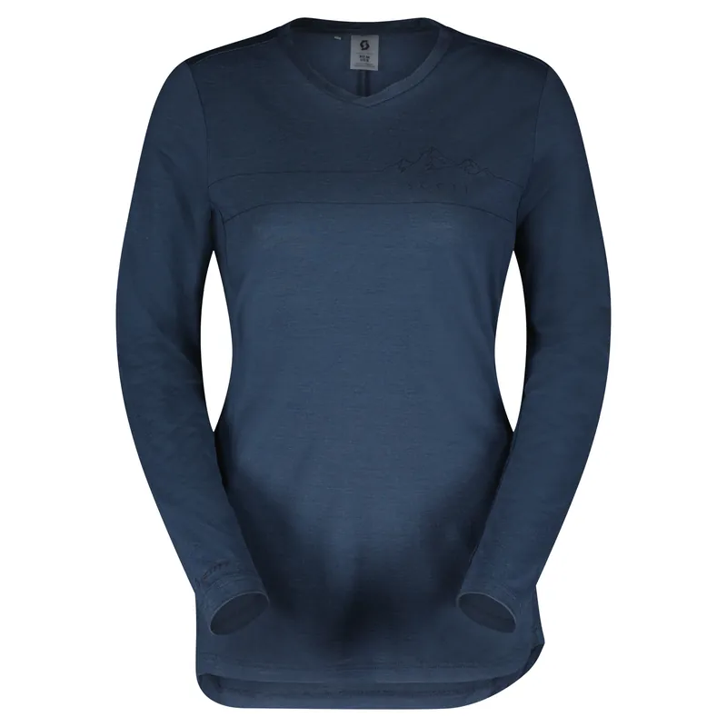 Nová Kolekce Scott Defined Merino LS (Modrá) - Dámské tričko s dlouhým rukávem Endorphin Republic