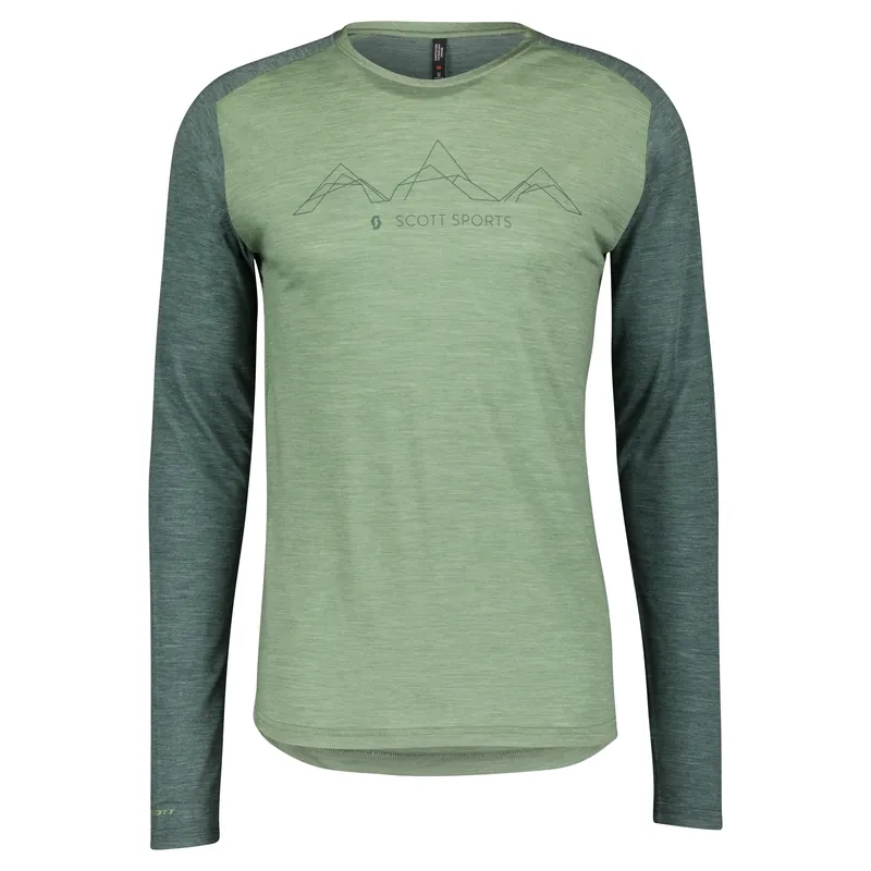 Scott Defined Merino LS (Zelená) - Pánské tričko Endorphin Republic Speciální Cena
