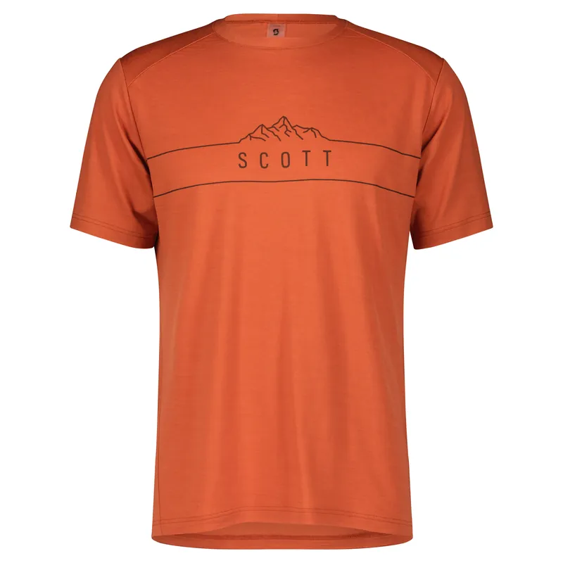 Scott Defined Merino SS (Oranžová) - Pánské triko s krátkým rukávem Endorphin Republic Sezónní Sleva