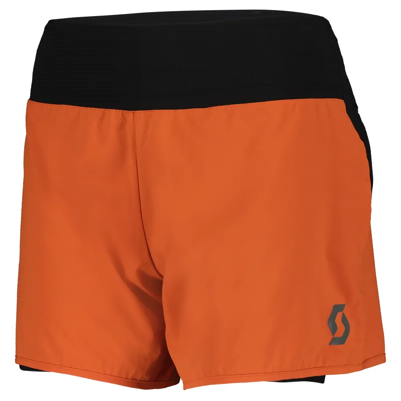 Dokud Zásoby Vydrží Scott Endurance Tech (Oranžová) - Dámské běžecké hybridní šortky Endorphin Republic