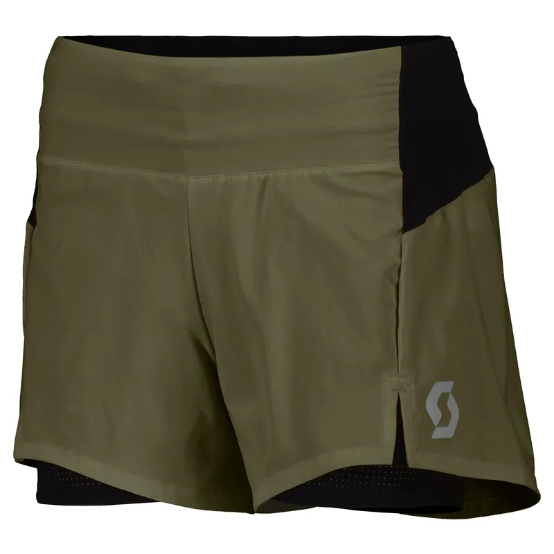 Zlevněný SCOTT Hybrid Shorts W‘s Endurance Tech (Zelená) - Dámské běžecké šortky Endorphin Republic