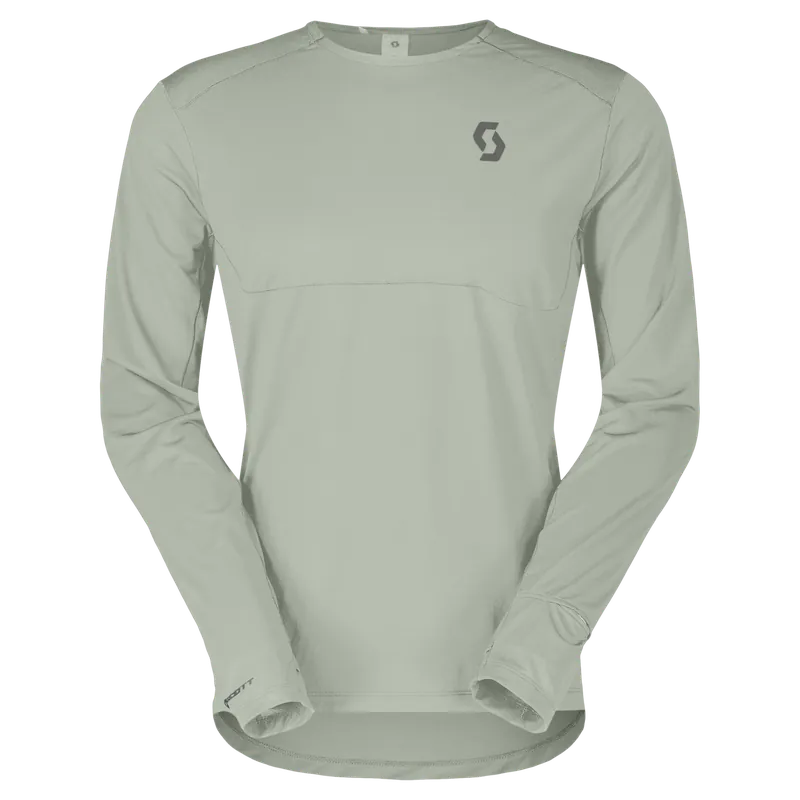 Originální SCOTT Tee M‘s Endurance Tech LS (Šedá) - Pánské běžecké triko Endorphin Republic