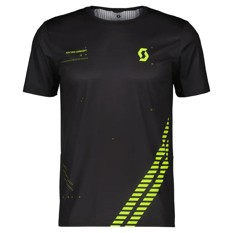 Scott RC Run SS (Černá) - Pánské běžecké tričko s krátkým rukávem Endorphin Republic Finální Výprodej