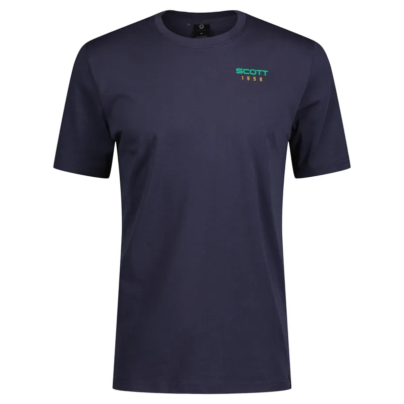 Scott Retro SS (Modrá) - Pánské tričko s krátkým rukávem Endorphin Republic Nejlepší Volba