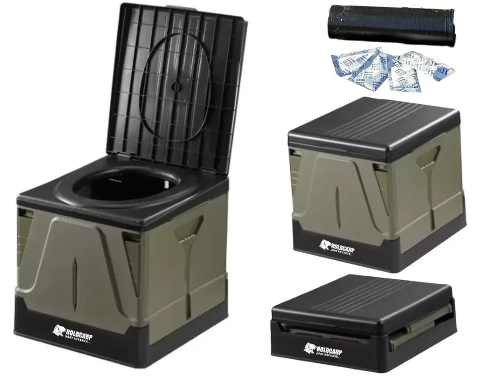 Značkový HOLDCARP Přenosná Toaleta Portable Toi BIG + toaletní příslušenství Toi Garbage kit