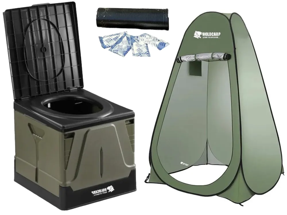 HOLDCARP SADA - Přenosná toaleta - Portable Toi BIG + Toilet & Shower Tent Akční Cena