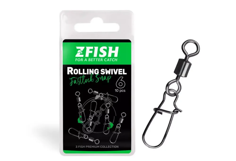ZFISH Obratlík s Karabinou Rolling Swivel & Fastlock Snap Zlevněný