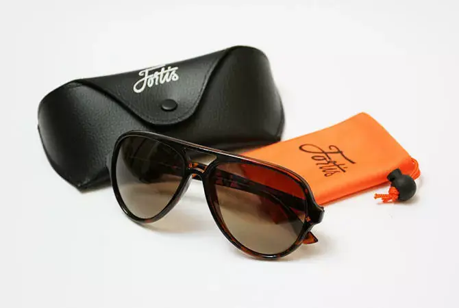 Cenový Hit Fortis Eyewear Fortis polarizační brýle Aviator Tortoise Shell (AV001)