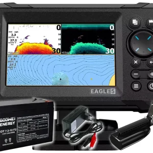 LOWRANCE EAGLE 5 SE SONDOU 83/200 HDI + baterie a nabíječka ZDARMA Vysoce Kvalitní