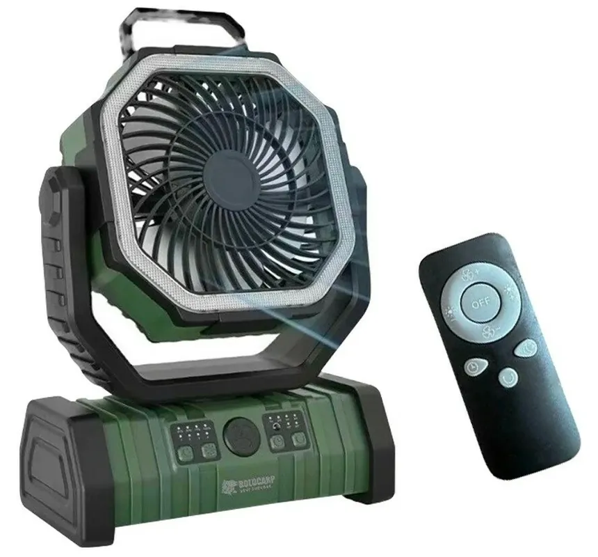 HOLDCARP Větrák Rechargeable Fan + Powerbanka + Lampa + dálk. ovládání VÝPRODEJ Dokud Zásoby Vydrží