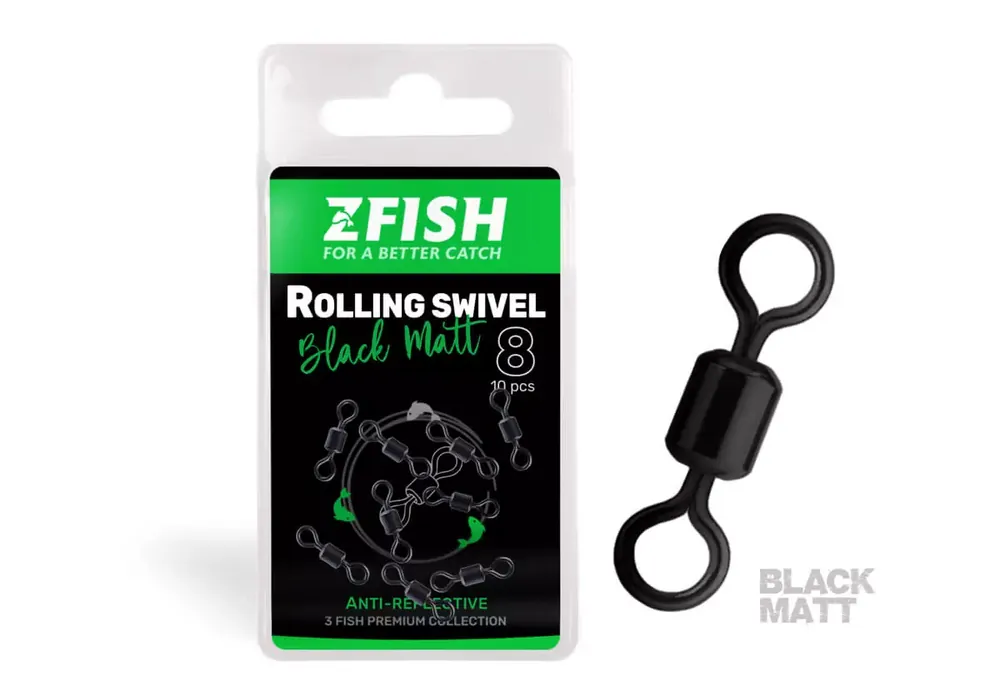 Cenový Hit ZFISH Obratlík Rolling Swivel Black Matt vel.8/28Kg