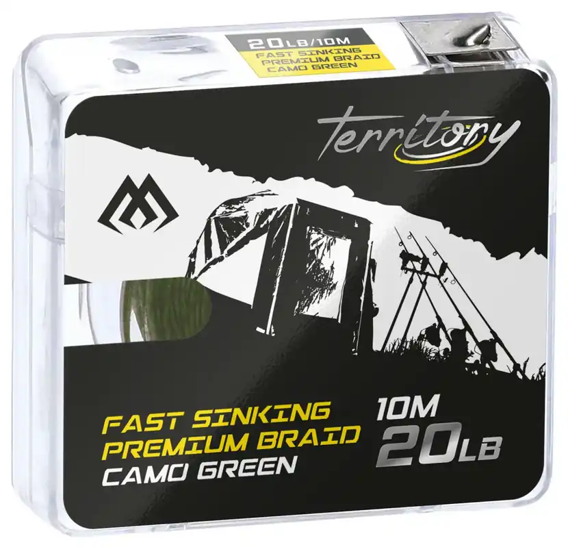 Ověřený Mikado Hooklink Fast sinking premium braid Camo green 10m