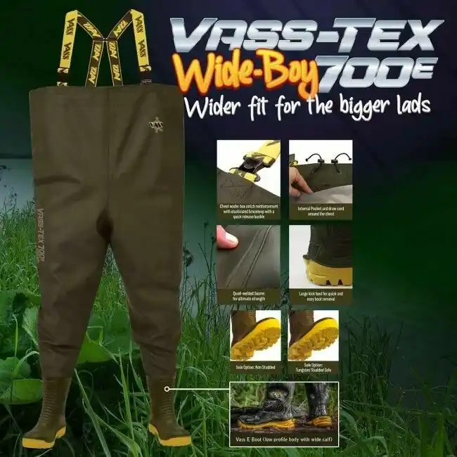 VASS Prsačky Wide Boy 700E Edition Chest Wader Akce