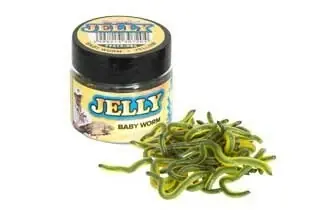 Expresní Doručení Benzar Mix Gumová nástraha Jelly Baits Baby Worm Žlutá