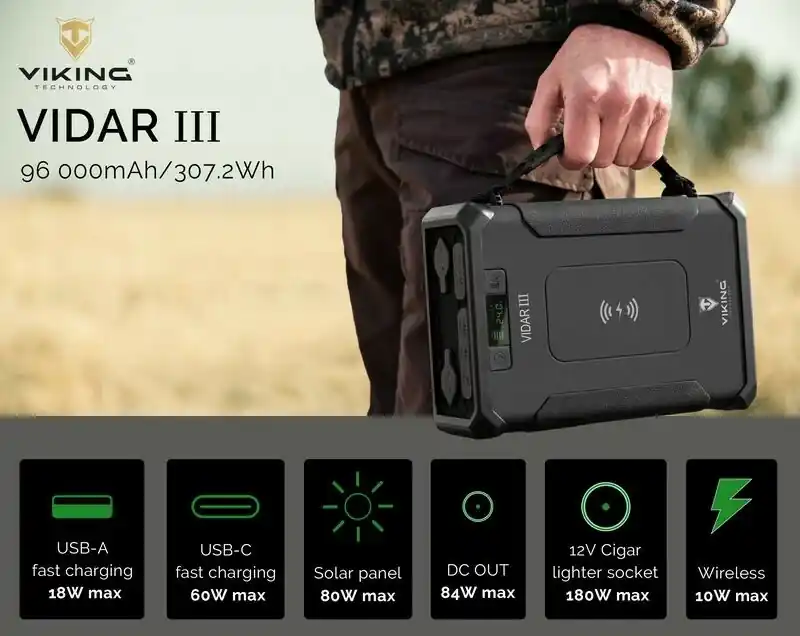 Cenová Bomba VIKING Outdoorová powerbanka VIDAR III 96000mAh/307.2Wh