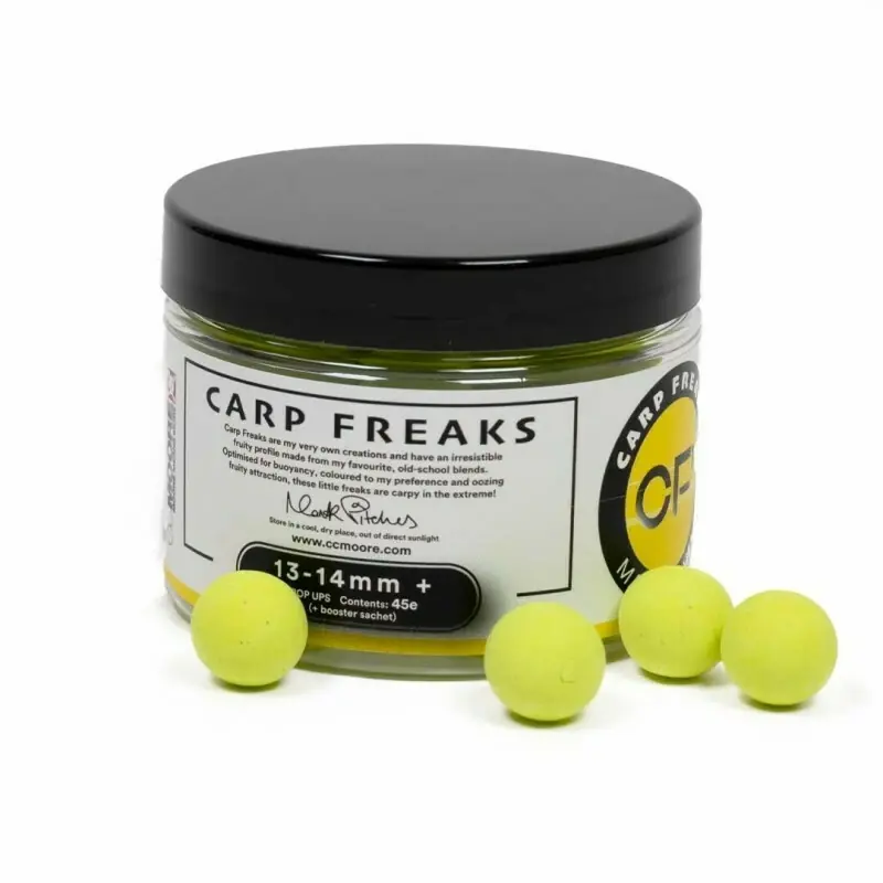CC Moore Carp Freaks - Plovoucí boilie Carp Freaks+ žlutá 14mm 45ks Autentický