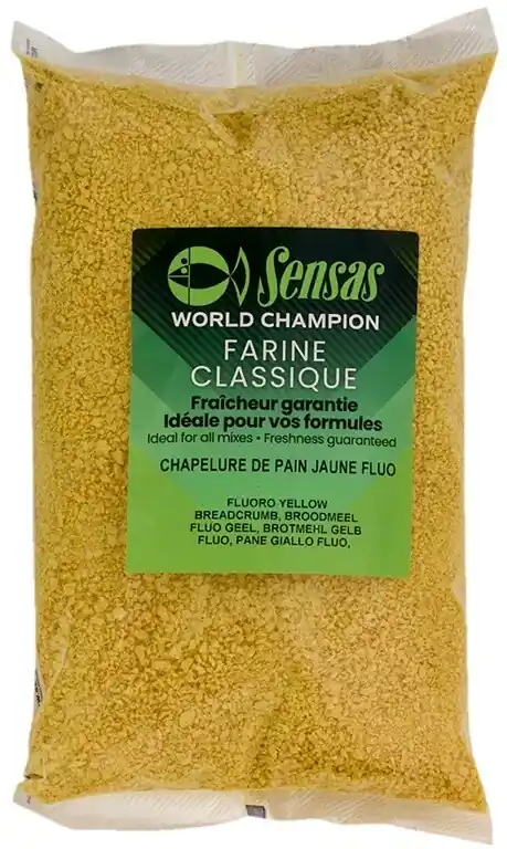 SENSAS Chapelure Fluo Jaune (žlutá anglická vločka) new 700g Sleva