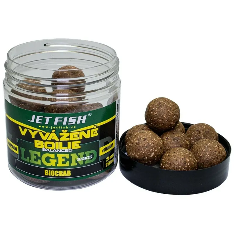 JETFISH Legend Range - Vyvážené boilie 250ml 24mm Autentický