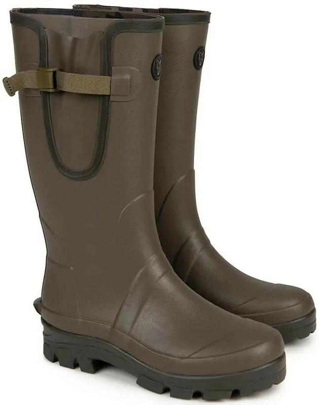 Fox Holínky Neoprene Lined Camo Khaki Wellies Jen Po Omezenou Doba