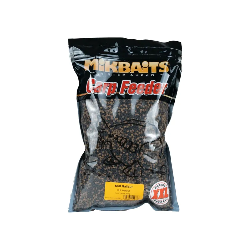 MIKBAITS Method Feeder micro pellets 900g - Krill Halibut Autentický