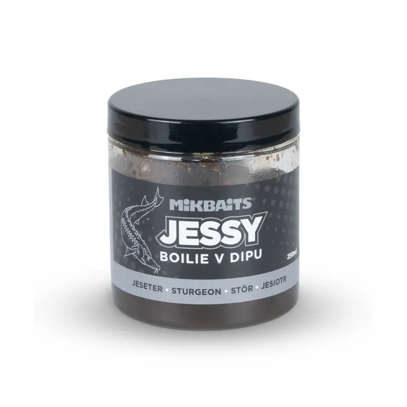 Pouze Dnes MIKBAITS Jessy jeseter řada - Jessy 20mm boilie v dipu 250ml