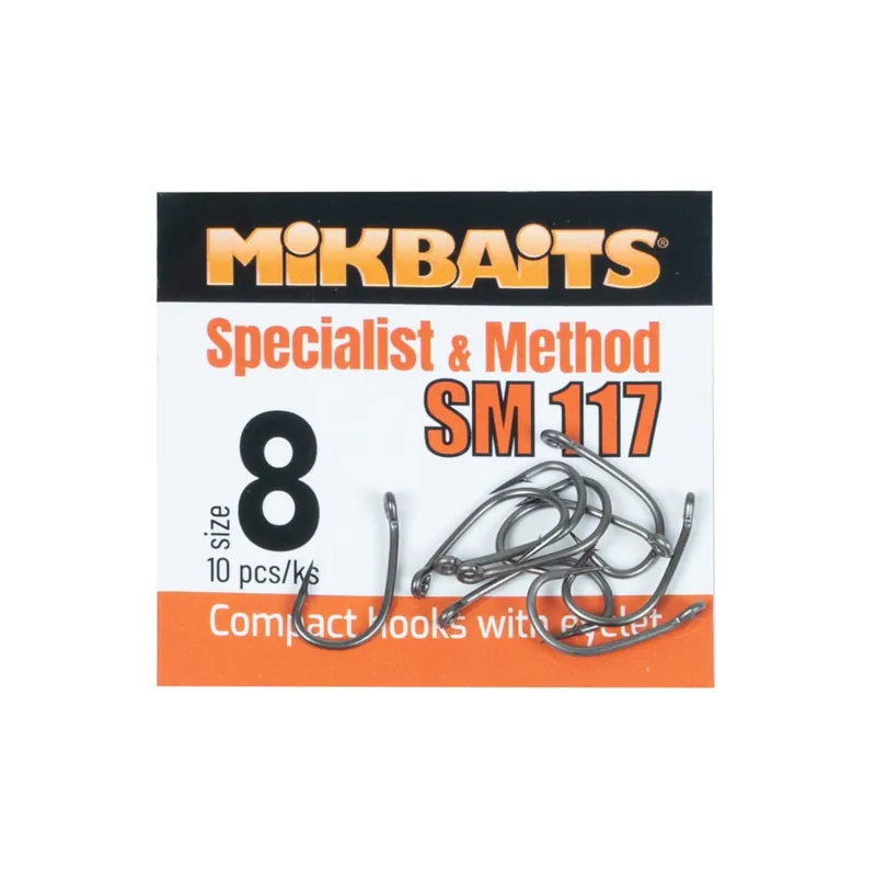 MIKBAITS SPECIALIST & METHOD háčky - SM 117 hook č.8 10ks Autentický