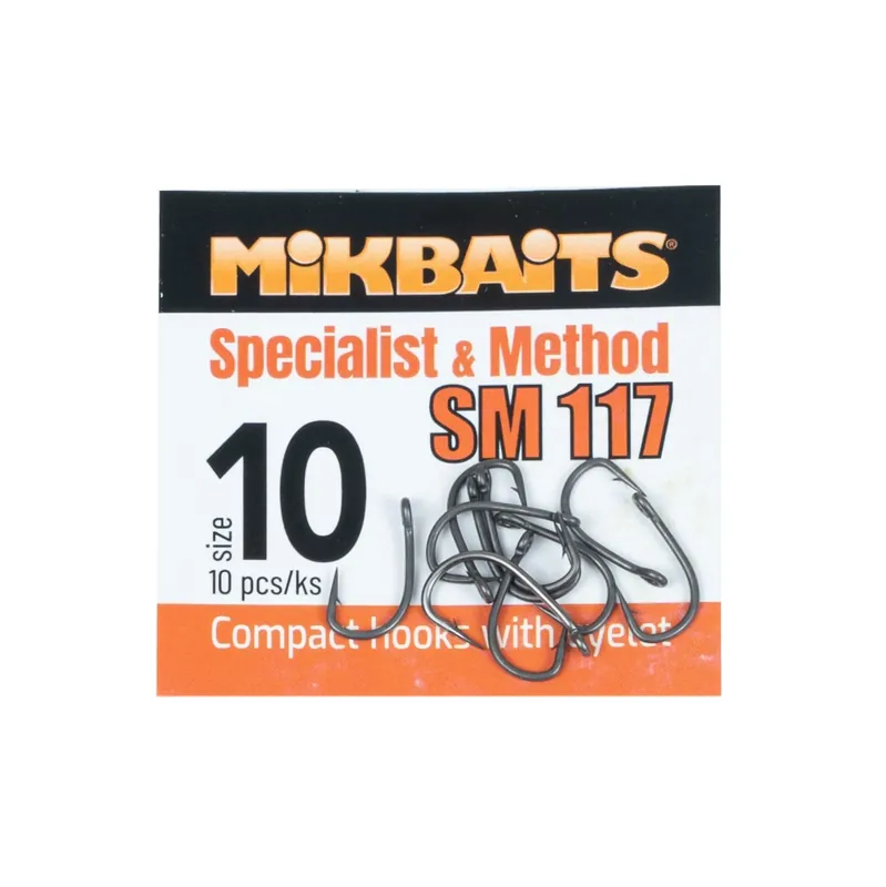 MIKBAITS SPECIALIST & METHOD háčky - SM 117 hook č.10 10ks Značkový