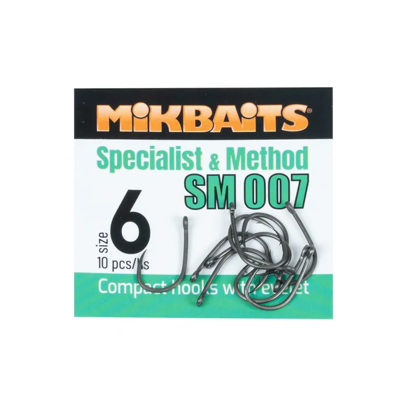 MIKBAITS SPECIALIST & METHOD háčky - SM 007 hook č.6 10ks Originální