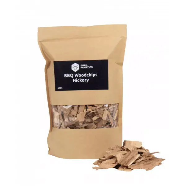 Cenově Výhodný Hickory dřevěná štěpka BBQ 500g Grill Fanatics