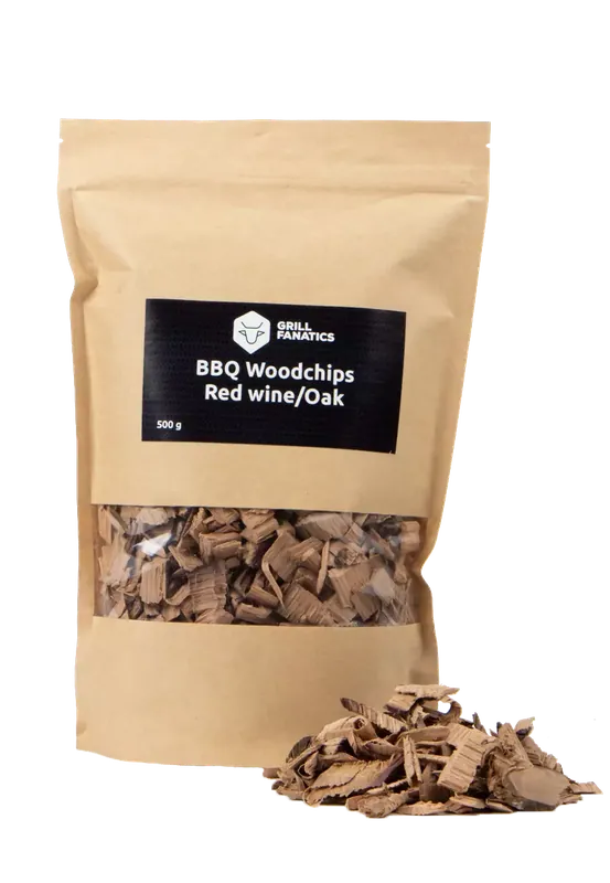 Red Wine/Dub dřevěná štěpka BBQ 500g Grill Fanatics Jen Po Omezenou Doba