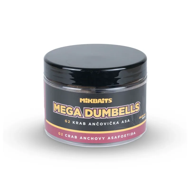 Finální Výprodej MIKBAITS Gangster Mega Dumbells 500ml - G2 Krab Ančovička Asa 24x30mm