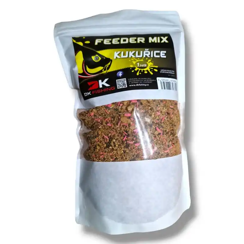 Cenový Hit DK-fishing DK FISHING Feeder mix vlhčený kukuřice 1kg