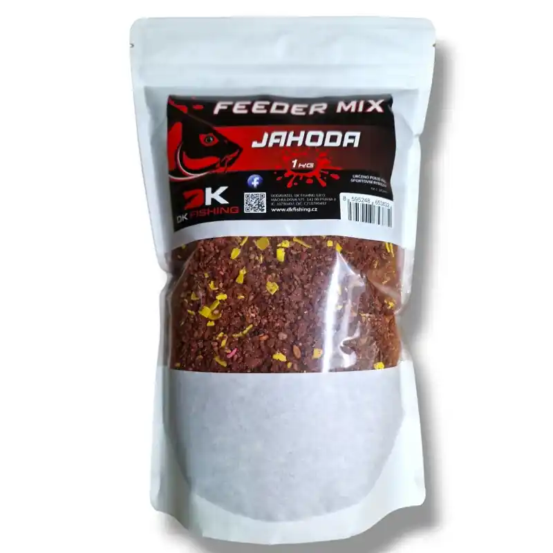 DK-fishing DK FISHING Feeder mix vlhčený jahoda 1kg Sezónní Sleva