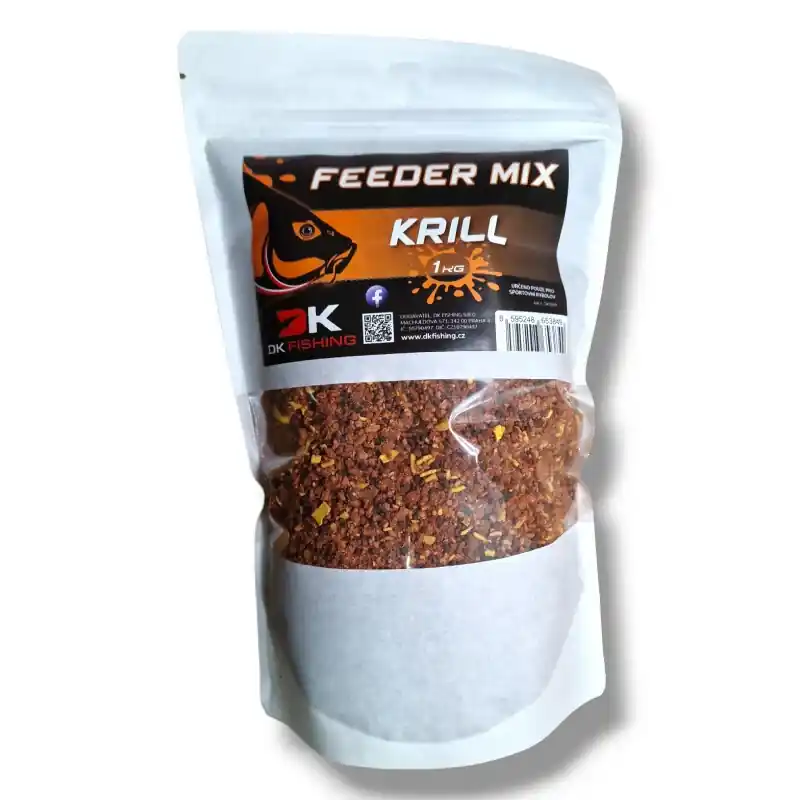 Speciální Cena DK-fishing DK FISHING Feeder mix vlhčený krill 1kg