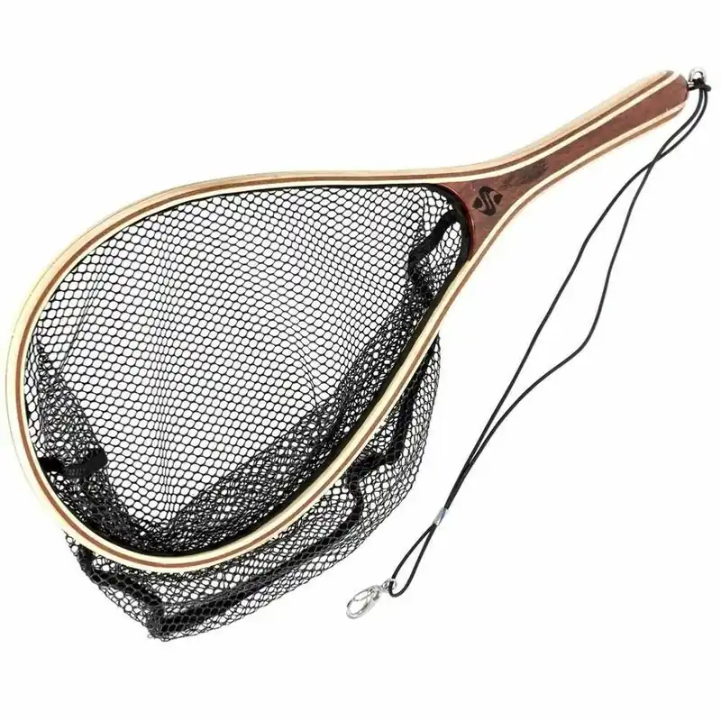 Originální Snowbee Dřevěný raketový podběrák Wooden Landing Net - Small
