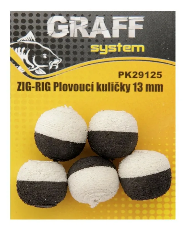 Jen Po Omezenou Doba Graff Zig-Rig Plovoucí kuličky 13mm Černá/Bílá VÝPRODEJ
