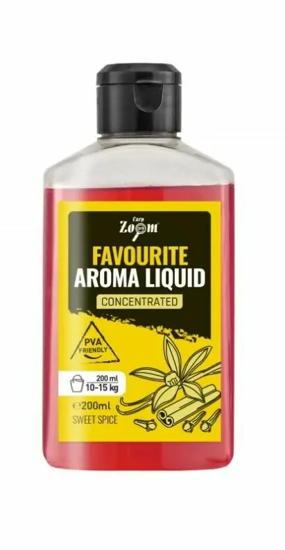 Akce Carp Zoom Favourite Aroma Liquid Pellet Plus - 200 ml/sladké koření
