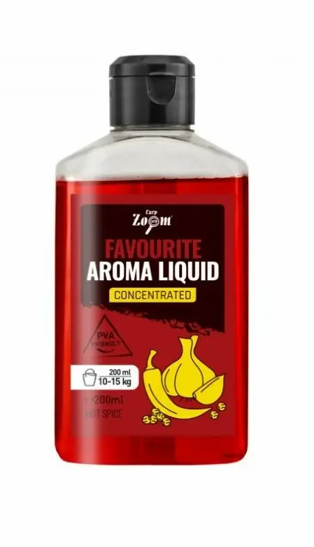 Carp Zoom Favourite Aroma Liquid Pellet Plus - 200 ml/pálivé koření Sezónní Sleva