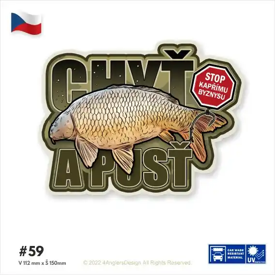Ihned K Objednání 4ANGLERSDESIGN samolepka 59